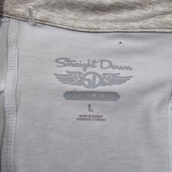 Straight Down Men's Golf Grey Quarter Zip Sweater Size L - Picture 7 of 12